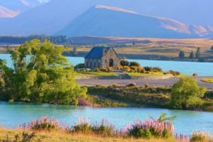 Tegan and Clark at lake-tekapo-new zealand